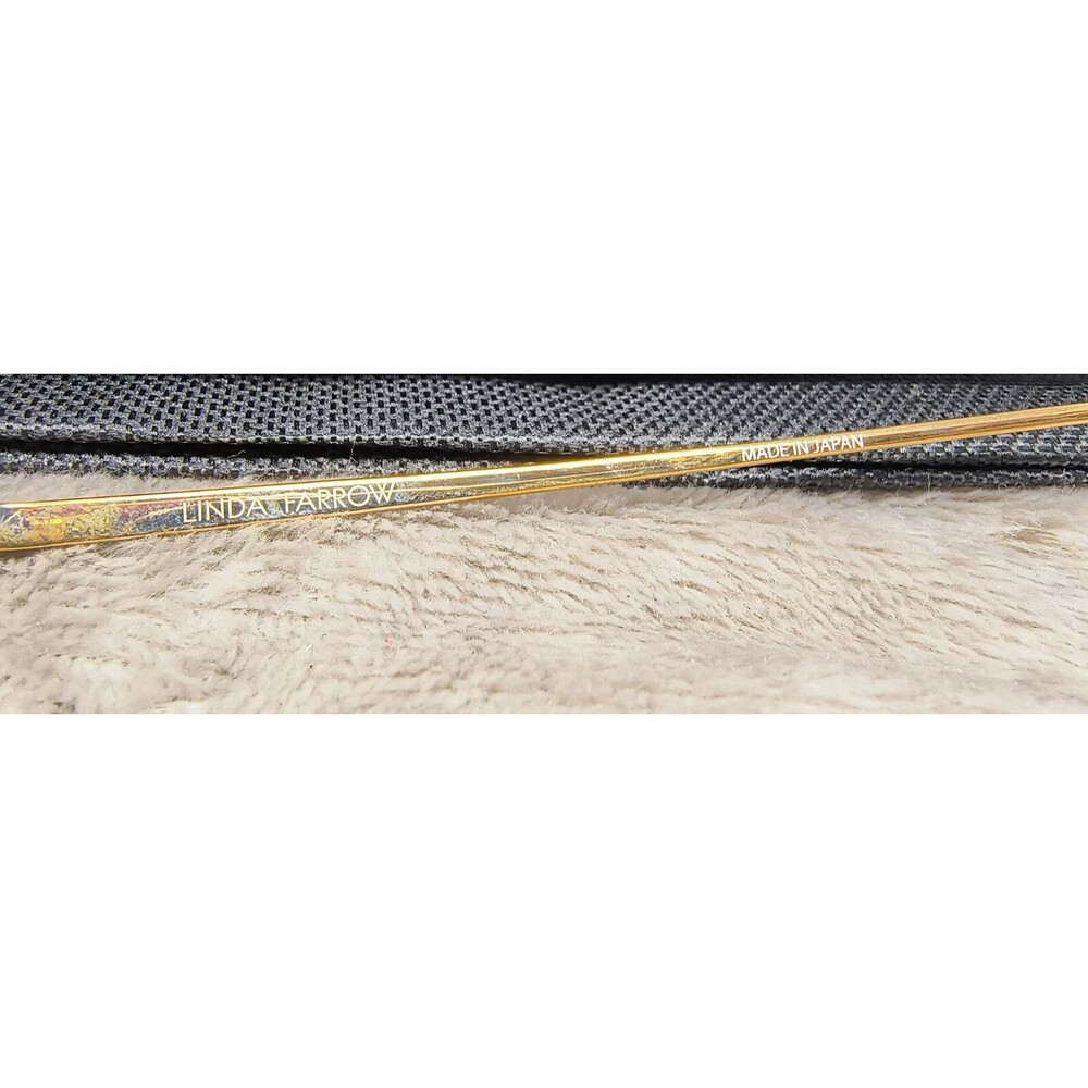 Linda‎ Farrow LFL854/6 Rose Gold Plated Cat Eye Titanium Frame Sunglasses NEW - Picture 10 of 14